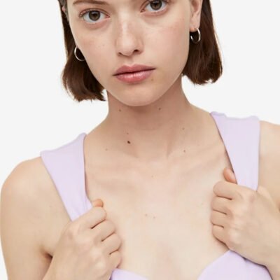 Sweetheart-neckline Top